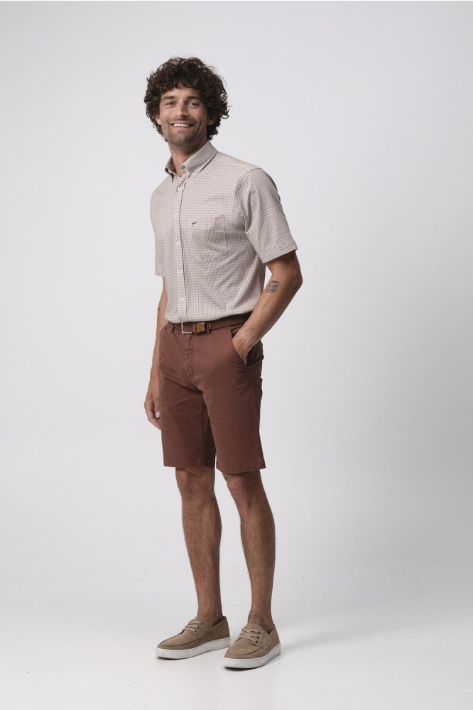 RANGER OVERHEMD KM 096150 8506 COCA MOCHA BROWN DESSIN